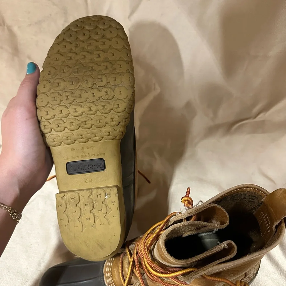 L.L. Bean Brown and Black Rain & Snow Boots